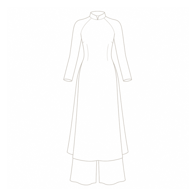 Ao Dai line art