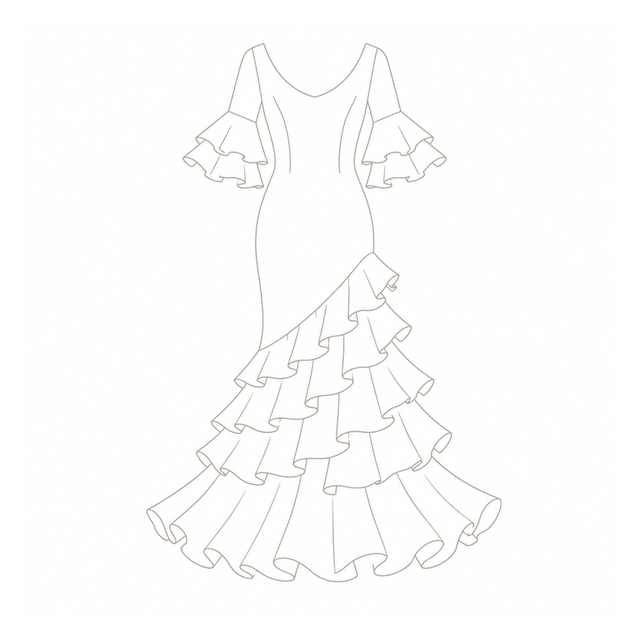 Flamenco line art