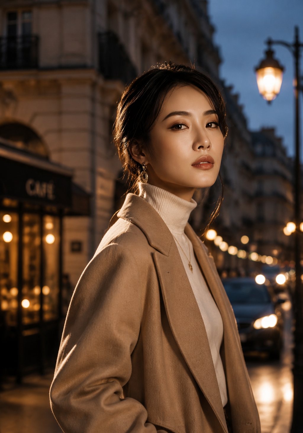 First look — Paris street at dusk
